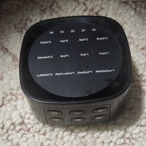 Sleepbox Sound White Noise Machine 25 Soothing Sounds Black EUC Tested Works
